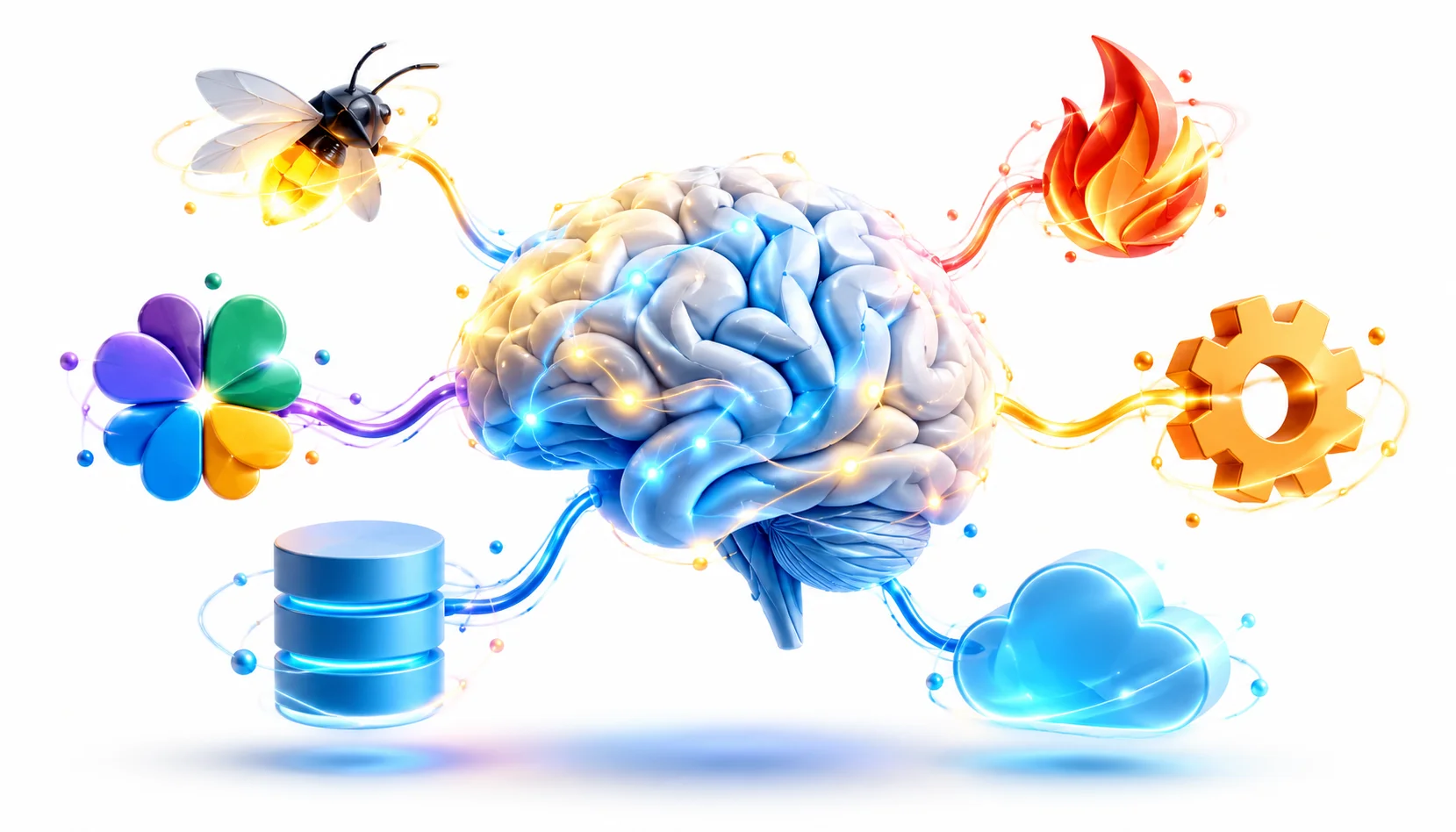 A company brain connected to docs, chats, databases and tools